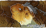 Physical 3D Map of Rungwe, darken