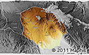 Physical 3D Map of Rungwe, desaturated