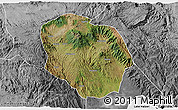 Satellite 3D Map of Rungwe, desaturated