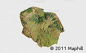 Satellite 3D Map of Rungwe, single color outside