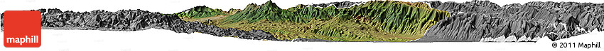Satellite Horizon Map of Rungwe, desaturated