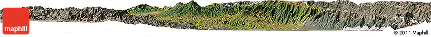 Satellite Horizon Map of Rungwe, semi-desaturated