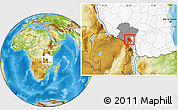 Physical Location Map of Rungwe, highlighted country, highlighted parent region