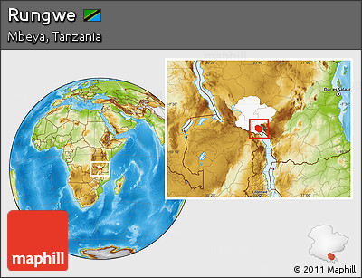 Physical Location Map of Rungwe, highlighted parent region