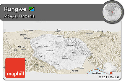 Classic Style Panoramic Map of Rungwe