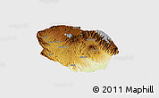 Physical Panoramic Map of Rungwe, single color outside