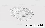 Silver Style Panoramic Map of Rungwe, single color outside