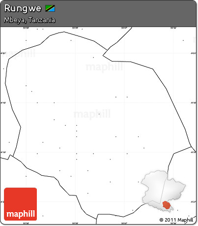 Blank Simple Map of Rungwe, no labels