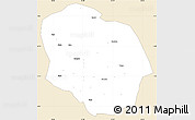 Classic Style Simple Map of Rungwe, single color outside