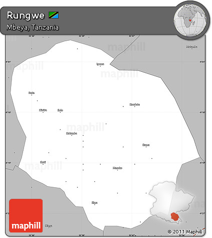 Gray Simple Map of Rungwe