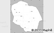 Gray Simple Map of Rungwe, single color outside