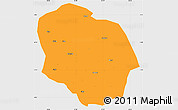 Political Simple Map of Rungwe, single color outside