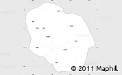 Silver Style Simple Map of Rungwe, single color outside