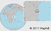 Gray Location Map of Zansibar West