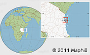 Savanna Style Location Map of Zansibar West, highlighted country