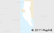 Classic Style Simple Map of Zansibar West, single color outside