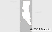 Gray Simple Map of Zansibar West, cropped outside