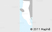 Gray Simple Map of Zansibar West