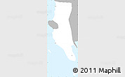 Gray Simple Map of Zansibar West, single color outside