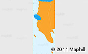 Political Simple Map of Zansibar West