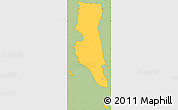 Savanna Style Simple Map of Zansibar West, cropped outside