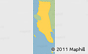 Savanna Style Simple Map of Zansibar West