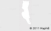 Silver Style Simple Map of Zansibar West, cropped outside