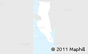 Silver Style Simple Map of Zansibar West, single color outside