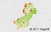 Physical 3D Map of Morogoro, cropped outside