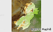 Physical 3D Map of Morogoro, darken