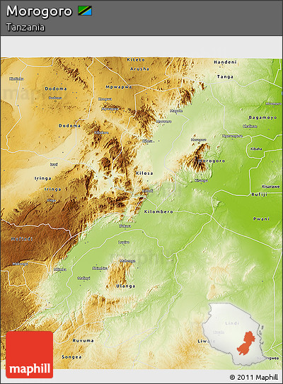 Physical 3D Map of Morogoro
