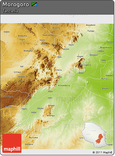 Physical 3D Map of Morogoro