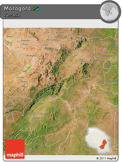 Satellite 3D Map of Morogoro