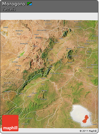 Satellite 3D Map of Morogoro