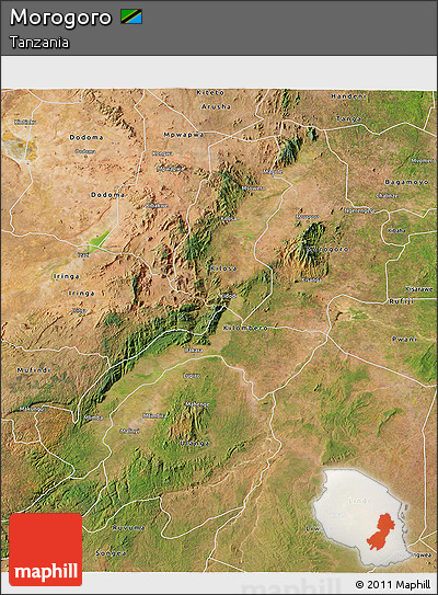 Satellite 3D Map of Morogoro