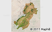 Satellite 3D Map of Morogoro, lighten
