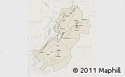 Shaded Relief 3D Map of Morogoro, lighten