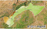 Physical 3D Map of Kilombero, satellite outside