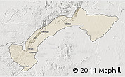 Shaded Relief 3D Map of Kilombero, lighten, semi-desaturated