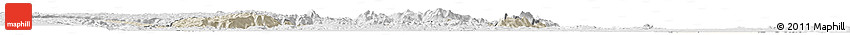 Shaded Relief Horizon Map of Kilombero, lighten, desaturated