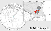 Blank Location Map of Kilombero, highlighted country, highlighted parent region