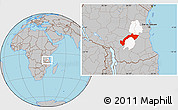 Gray Location Map of Kilombero, highlighted parent region