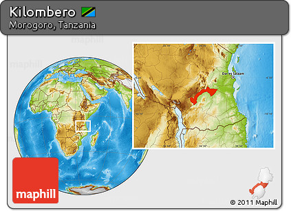 Physical Location Map of Kilombero