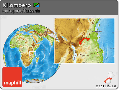 Physical Location Map of Kilombero
