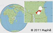 Savanna Style Location Map of Kilombero, highlighted parent region