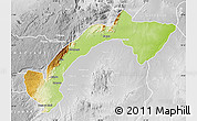 Physical Map of Kilombero, lighten, desaturated