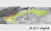Physical Panoramic Map of Kilombero, desaturated