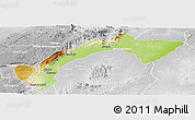 Physical Panoramic Map of Kilombero, lighten, desaturated