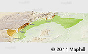 Physical Panoramic Map of Kilombero, lighten