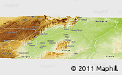 Physical Panoramic Map of Kilombero